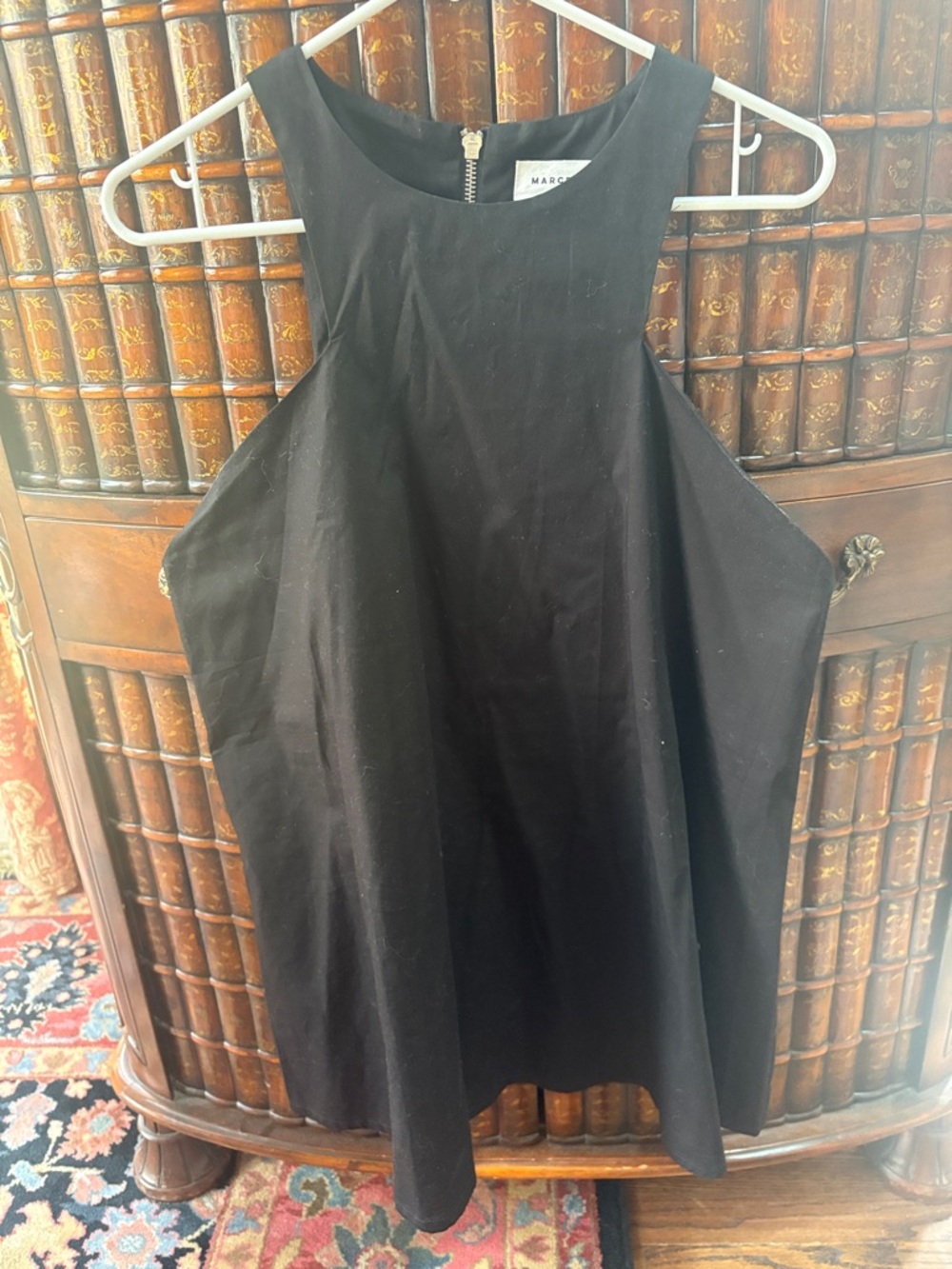 Marcella NYC Black Cut in shoulder tuni